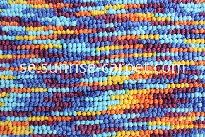 Polyester Loop Shaggy Rug with Spacedye yarn